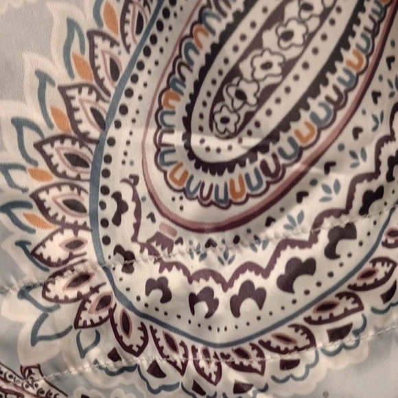 Vera Bradley Packable Raincoat in the Soft Sky Paisley pattern.  - Picture 7 of 7